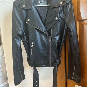 Levi's Black Leather Moto Jacket